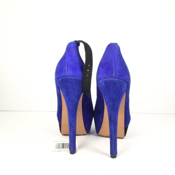 H By Halston Heels Blue/Black Size 6.5 - Picture 4 of 10